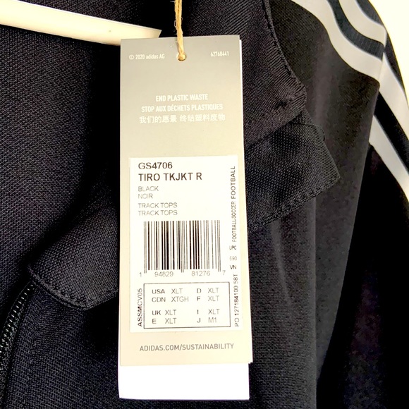 NEW! Adidas zipped Track Jacket Primegreen / FREE SHIPPING! - Picture 3 of 6